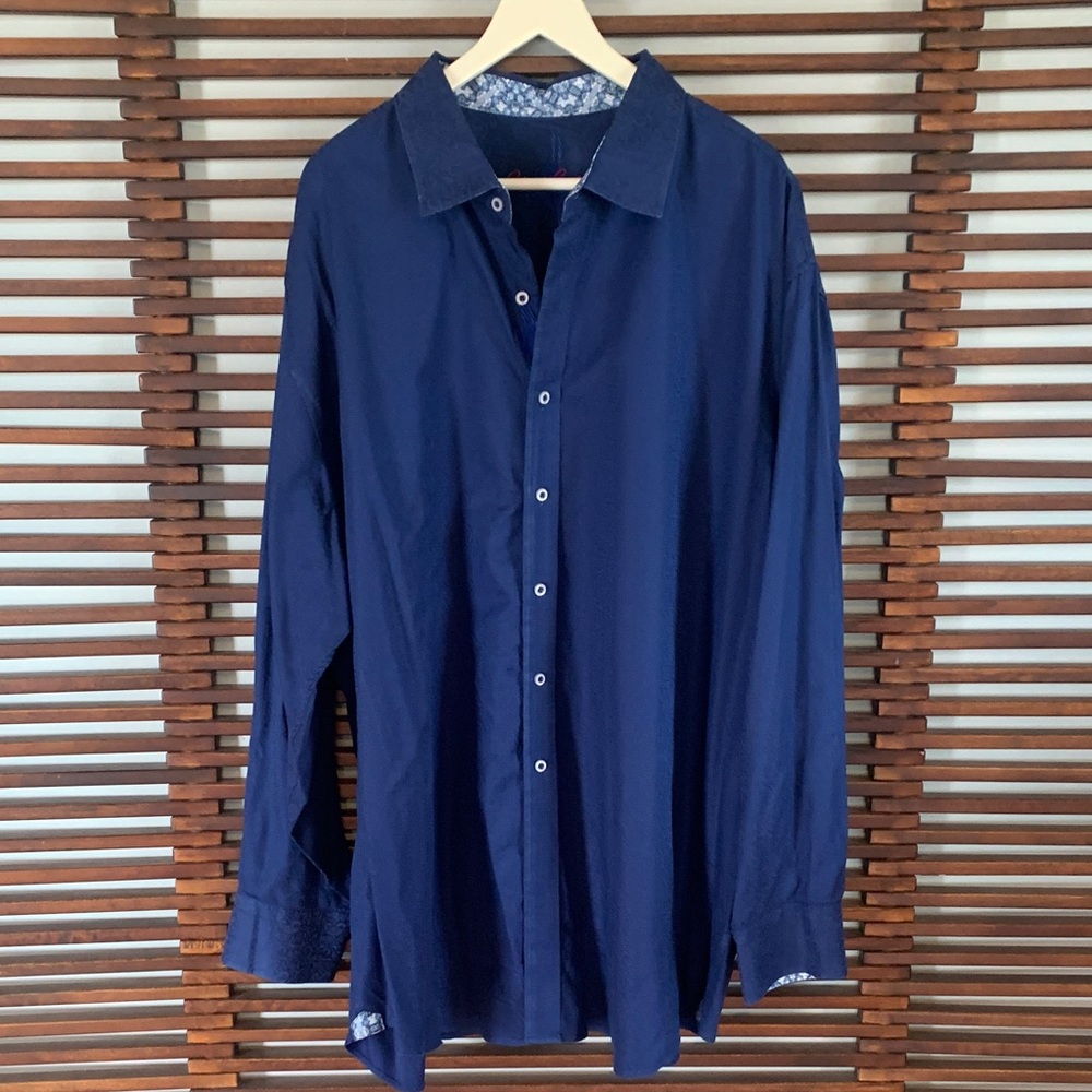 Robert Graham Navy Long-Sleeve Button-Down Shirt